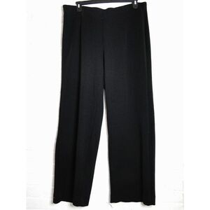TORRID 2 Women's Solid Black Plus Pull On Pant Wide Leg Knit No belt‎ loops